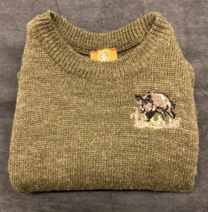 Striktrøje med Vildsvin motiv