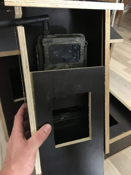 Vildtkamera hus i træ