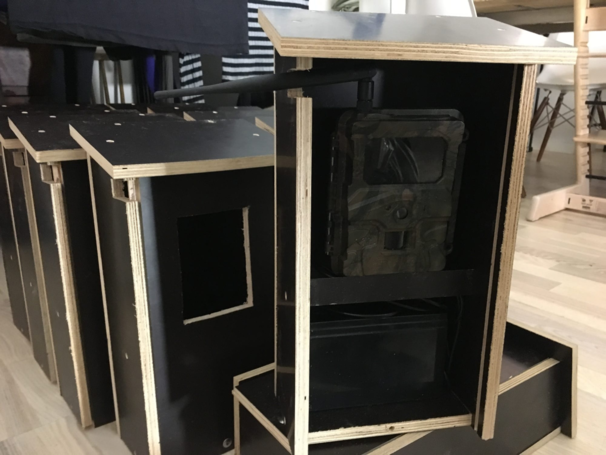 Vildtkamera hus i træ