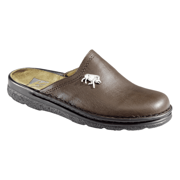 Hjemmesko i læder med Vildsvin