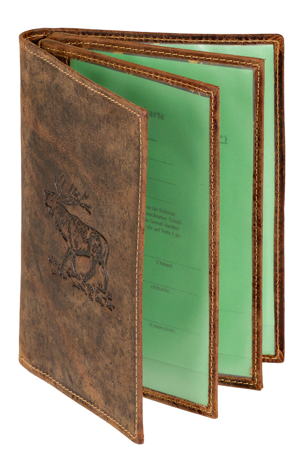 Mappe / pung til Våbenpas (Kronhjort)