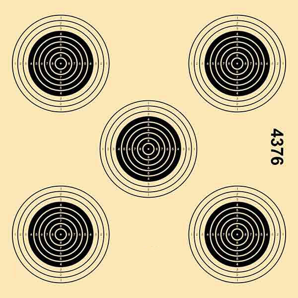 Skydeskive 5 bullseye - centre