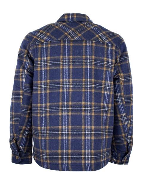 Herre Ternet Polstret skovmandsskjorte - NAVY