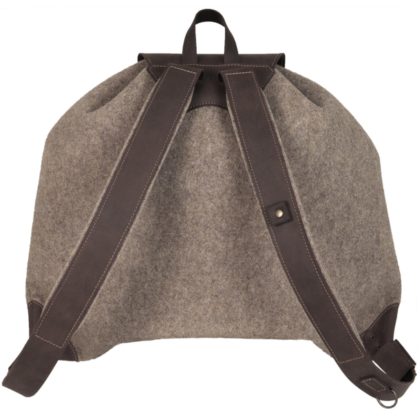 Rygsæk i loden uld med 2 lommer