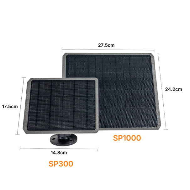 Solpanel 6v til vildtkamera med internt batteri - s960 - s990 - x50 - stor
