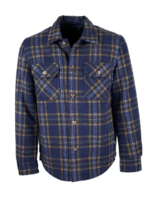 Herre Ternet Polstret skovmandsskjorte - NAVY